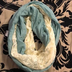 Lace & turquoise infinity scarf!